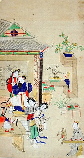 Bo Yi Gao and the White Gibbon Entertain King Zhou