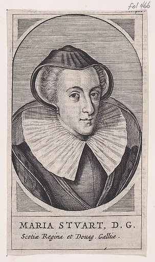 Mary, Queen of Scots (from "Famiani Stradae Romani E Societate Jesu De Bello Belgico Decas Secunda," folio 466)