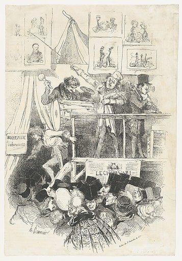 Sideshow of "Le charivari" (Parade du charivari)