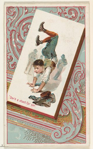 "Der's a stunt for yer," from the Terrors of America set (N136) issued by Duke Sons & Co. to promote Honest Long Cut Tobacco
