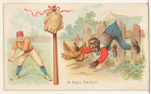 A Foul Catch, from the Talk of the Diamond set (N135) issued by Duke Sons & Co., a branch of the American Tobacco Company