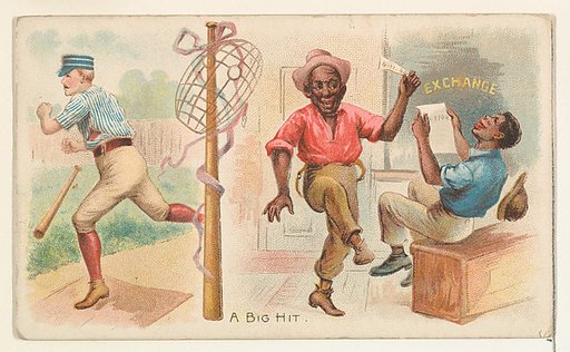 A Big Hit, from the Talk of the Diamond set (N135) issued by Duke Sons & Co., a branch of the American Tobacco Company