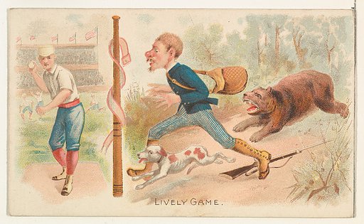 Lively Game, from the Talk of the Diamond set (N135) issued by Duke Sons & Co., a branch of the American Tobacco Company