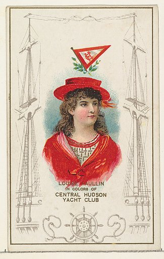 Louise Paullin in Colors of Central Hudson Yacht Club, from the Yacht Colors of the World series (N140) issued by Duke Sons & Co. to promote Honest Long Cut Tobacco