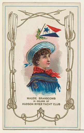 Maude Branscomb in Colors of Hudson River Yacht Club, from the Yacht Colors of the World series (N140) issued by Duke Sons & Co. to promote Honest Long Cut Tobacco