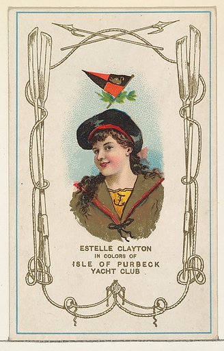 Estelle Clayton in Colors of the Isle of Purbeck Yacht Club, from the Yacht Colors of the World series (N140) issued by Duke Sons & Co. to promote Honest Long Cut Tobacco