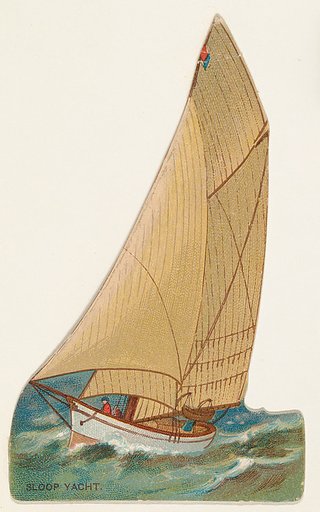 Sloop Yacht, from the Types of Vessels series (N139) issued by Duke Sons & Co. to promote Honest Long Cut Tobacco