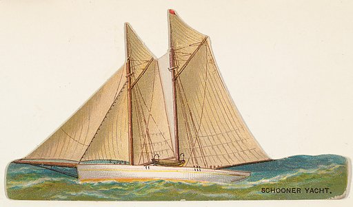 Schooner Yacht, from the Types of Vessels series (N139) issued by Duke Sons & Co. to promote Honest Long Cut Tobacco