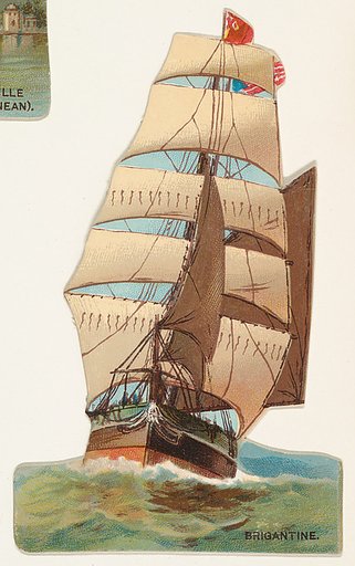 Brigantine, from the Types of Vessels series (N139) issued by Duke Sons & Co. to promote Honest Long Cut Tobacco