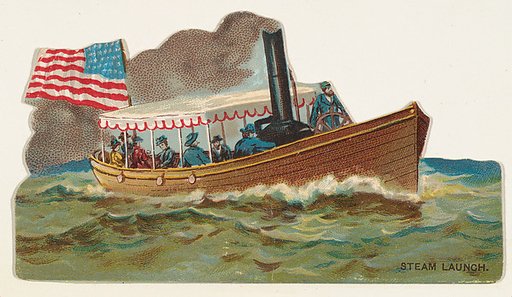 Steam Launch, from the Types of Vessels series (N139) issued by Duke Sons & Co. to promote Honest Long Cut Tobacco