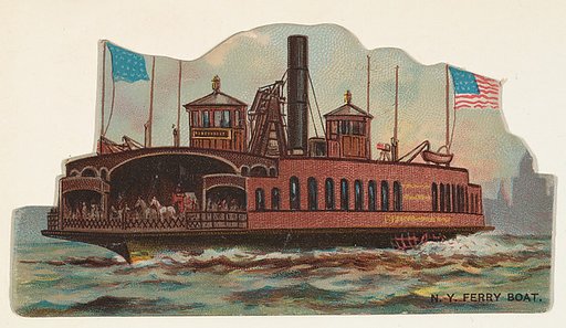 New York Ferry Boat, from the Types of Vessels series (N139) issued by Duke Sons & Co. to promote Honest Long Cut Tobacco