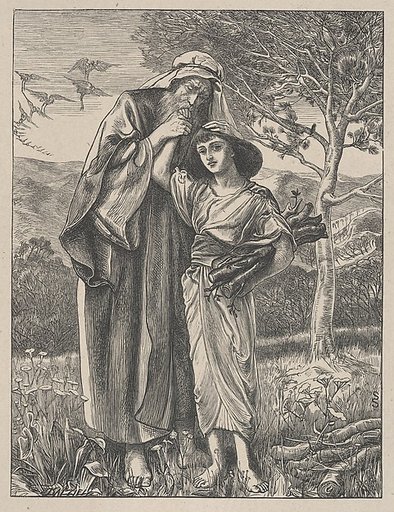 Abraham and Isaac, from "Dalziels' Bible Gallery"