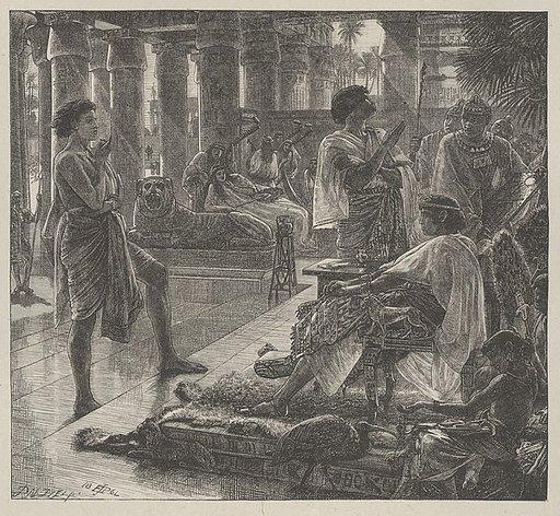 Joseph Before Pharoah, from "Dalziels' Bible Gallery"