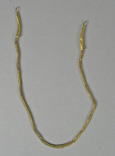 Necklace with Looped, Granulated End