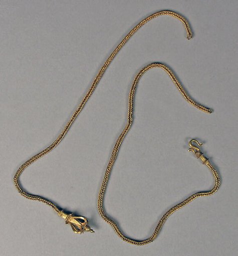 Necklace with Repoussé Lotus Terminals