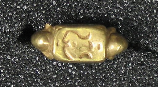 Ring with Square Bezel and Javanese Calligraphy