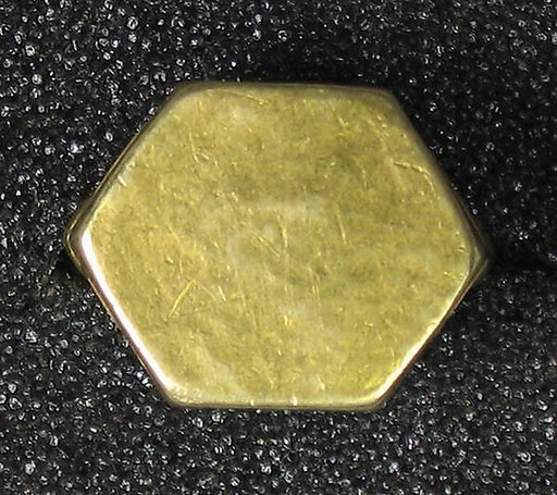 Ring with Hexagonal Bezel