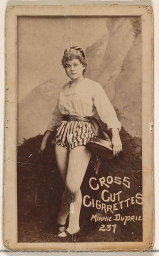 Card Number 237, Minnie Duprie, from the Actors and Actresses series (N145-1) issued by Duke Sons & Co. to promote Cross Cut Cigarettes