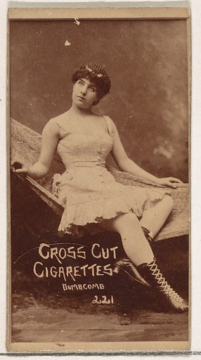 Card Number 221, Bumbcomb, from the Actors and Actresses series (N145-1) issued by Duke Sons & Co. to promote Cross Cut Cigarettes