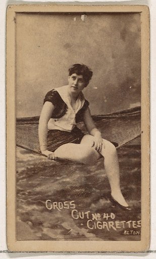 Card Number 40, Elton, from the Actors and Actresses series (N145-1) issued by Duke Sons & Co. to promote Cross Cut Cigarettes