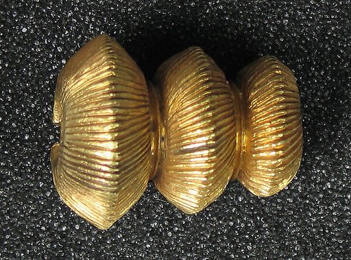 Earring, Three Hatched Loops