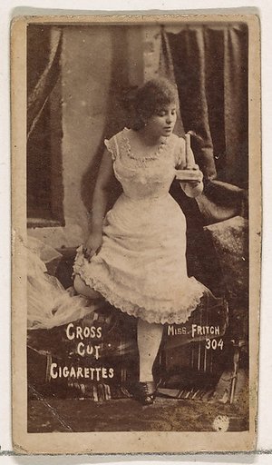 Card Number 304, Miss Fritch, from the Actors and Actresses series (N145-1) issued by Duke Sons & Co. to promote Cross Cut Cigarettes