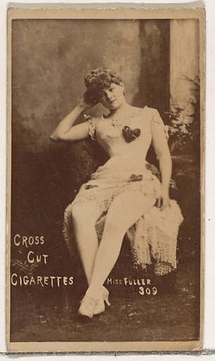 Card Number 309, Miss Fuller, from the Actors and Actresses series (N145-1) issued by Duke Sons & Co. to promote Cross Cut Cigarettes