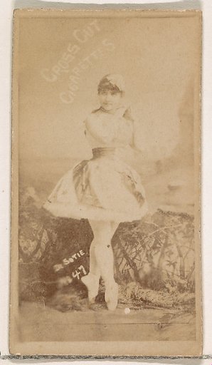 Card Number 47, De Sotie, from the Actors and Actresses series (N145-1) issued by Duke Sons & Co. to promote Cross Cut Cigarettes