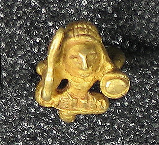 Earring with Male Figure with Sword
