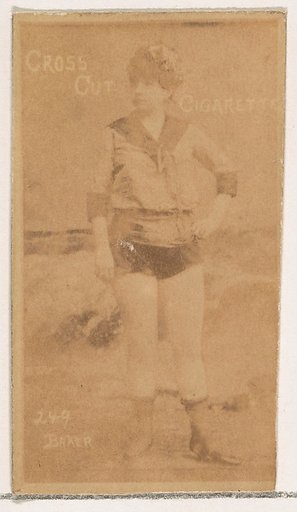 Card Number 249, Baker, from the Actors and Actresses series (N145-1) issued by Duke Sons & Co. to promote Cross Cut Cigarettes