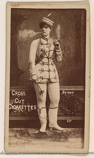 Card Number 337, Bardell, from the Actors and Actresses series (N145-1) issued by Duke Sons & Co. to promote Cross Cut Cigarettes