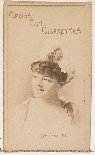 Card Number 44, Giroux, from the Actors and Actresses series (N145-1) issued by Duke Sons & Co. to promote Cross Cut Cigarettes