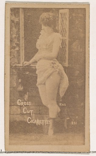 Card Number 231, Miss Hall, from the Actors and Actresses series (N145-1) issued by Duke Sons & Co. to promote Cross Cut Cigarettes