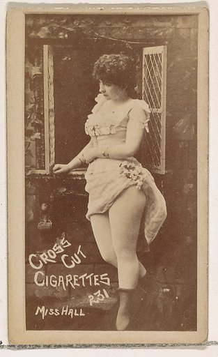 Card Number 231, Miss Hall, from the Actors and Actresses series (N145-1) issued by Duke Sons & Co. to promote Cross Cut Cigarettes