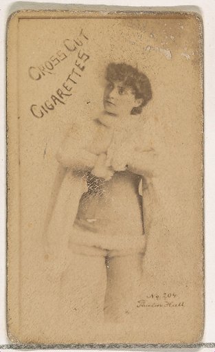 Card Number 304, Pauline Hall, from the Actors and Actresses series (N145-1) issued by Duke Sons & Co. to promote Cross Cut Cigarettes
