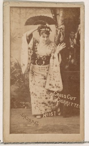 Card Number 157, Jarbeau, from the Actors and Actresses series (N145-1) issued by Duke Sons & Co. to promote Cross Cut Cigarettes