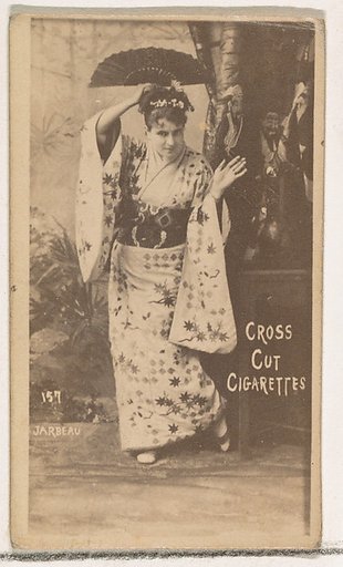 Card Number 157, Jarbeau, from the Actors and Actresses series (N145-1) issued by Duke Sons & Co. to promote Cross Cut Cigarettes