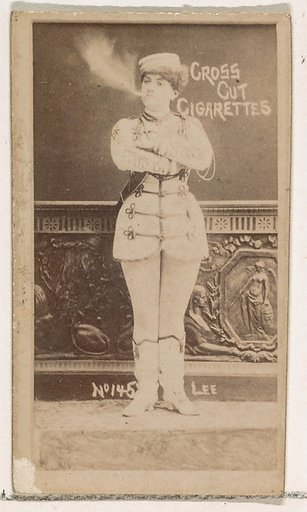 Card Number 145, Lee, from the Actors and Actresses series (N145-1) issued by Duke Sons & Co. to promote Cross Cut Cigarettes