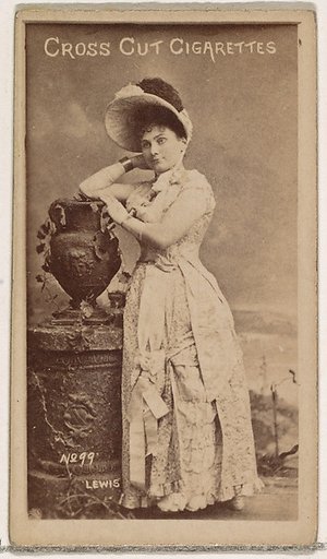Card Number 99, Lewis, from the Actors and Actresses series (N145-1) issued by Duke Sons & Co. to promote Cross Cut Cigarettes