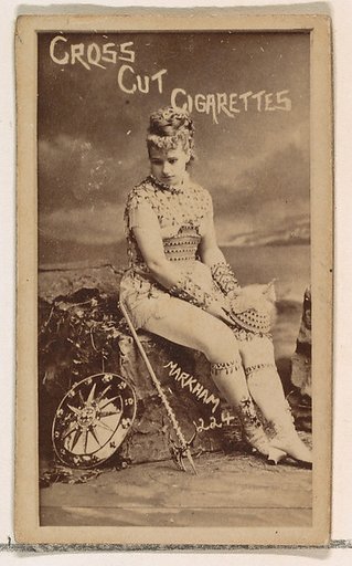 Card Number 224, Markham, from the Actors and Actresses series (N145-1) issued by Duke Sons & Co. to promote Cross Cut Cigarettes