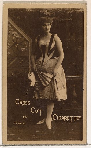 Card Number 141, Miss Nults, from the Actors and Actresses series (N145-1) issued by Duke Sons & Co. to promote Cross Cut Cigarettes