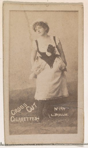 Card Number 194, Louise Paullin, from the Actors and Actresses series (N145-1) issued by Duke Sons & Co. to promote Cross Cut Cigarettes