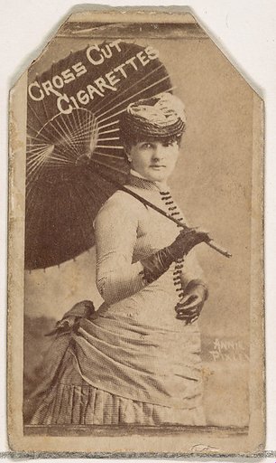 Annie Pixley, from the Actors and Actresses series (N145-1) issued by Duke Sons & Co. to promote Cross Cut Cigarettes