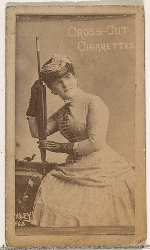 Card Number 262, Annie Pixley, from the Actors and Actresses series (N145-1) issued by Duke Sons & Co. to promote Cross Cut Cigarettes