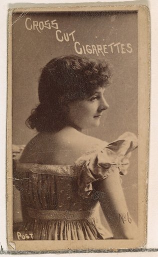 Card Number 6, Lilly Post, from the Actors and Actresses series (N145-1) issued by Duke Sons & Co. to promote Cross Cut Cigarettes