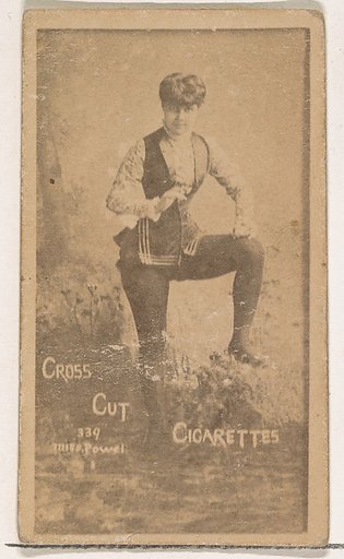 Card Number 339, Miss Powel, from the Actors and Actresses series (N145-1) issued by Duke Sons & Co. to promote Cross Cut Cigarettes