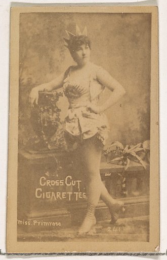 Card Number 241, Miss Primrose, from the Actors and Actresses series (N145-1) issued by Duke Sons & Co. to promote Cross Cut Cigarettes