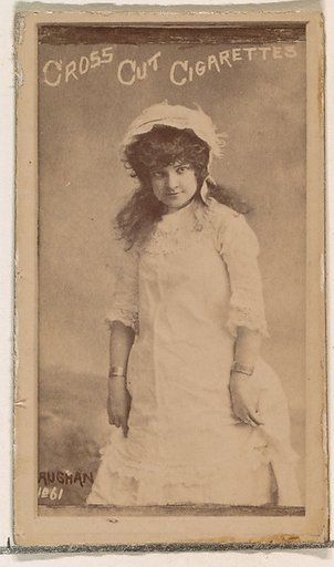 Card Number 61, Rughan, from the Actors and Actresses series (N145-1) issued by Duke Sons & Co. to promote Cross Cut Cigarettes