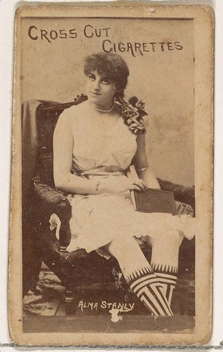 Card Number 174, Alma Stanley, from the Actors and Actresses series (N145-1) issued by Duke Sons & Co. to promote Cross Cut Cigarettes