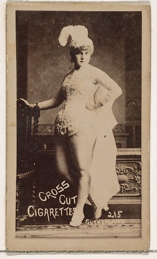 Card Number 215, Sutherland, from the Actors and Actresses series (N145-1) issued by Duke Sons & Co. to promote Cross Cut Cigarettes